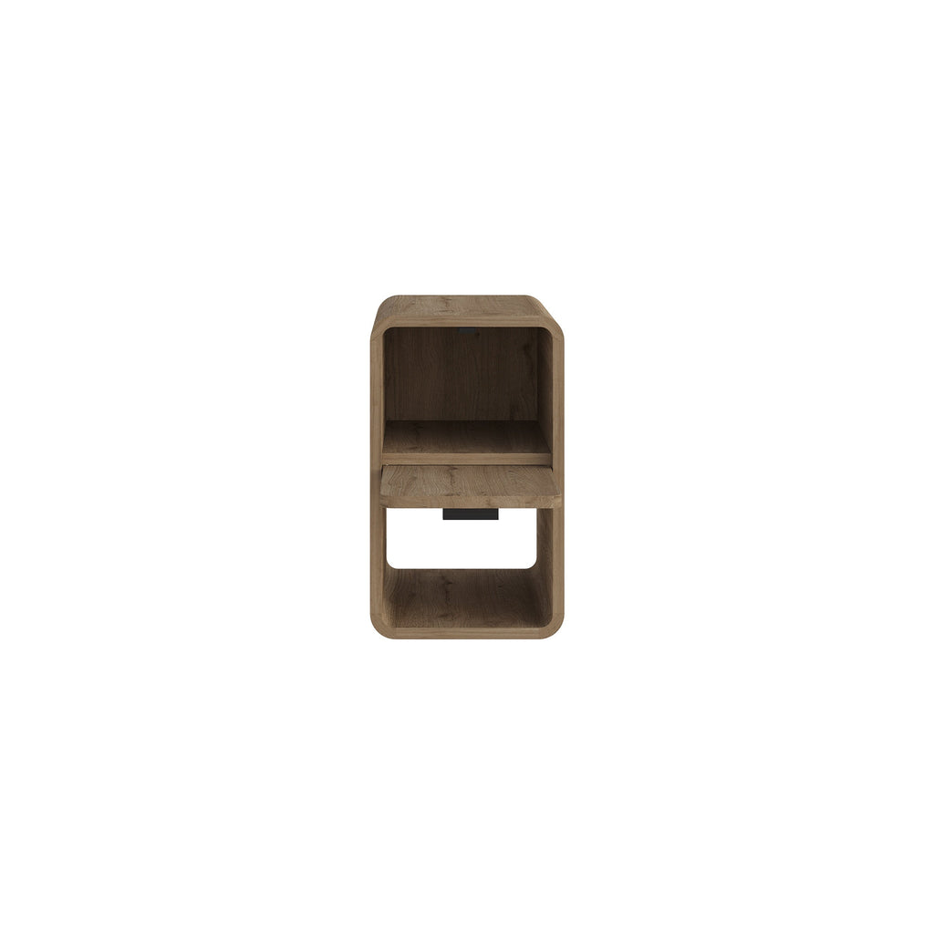 Decortieliving - Rovel Bedside Table Natural Oak with Storage