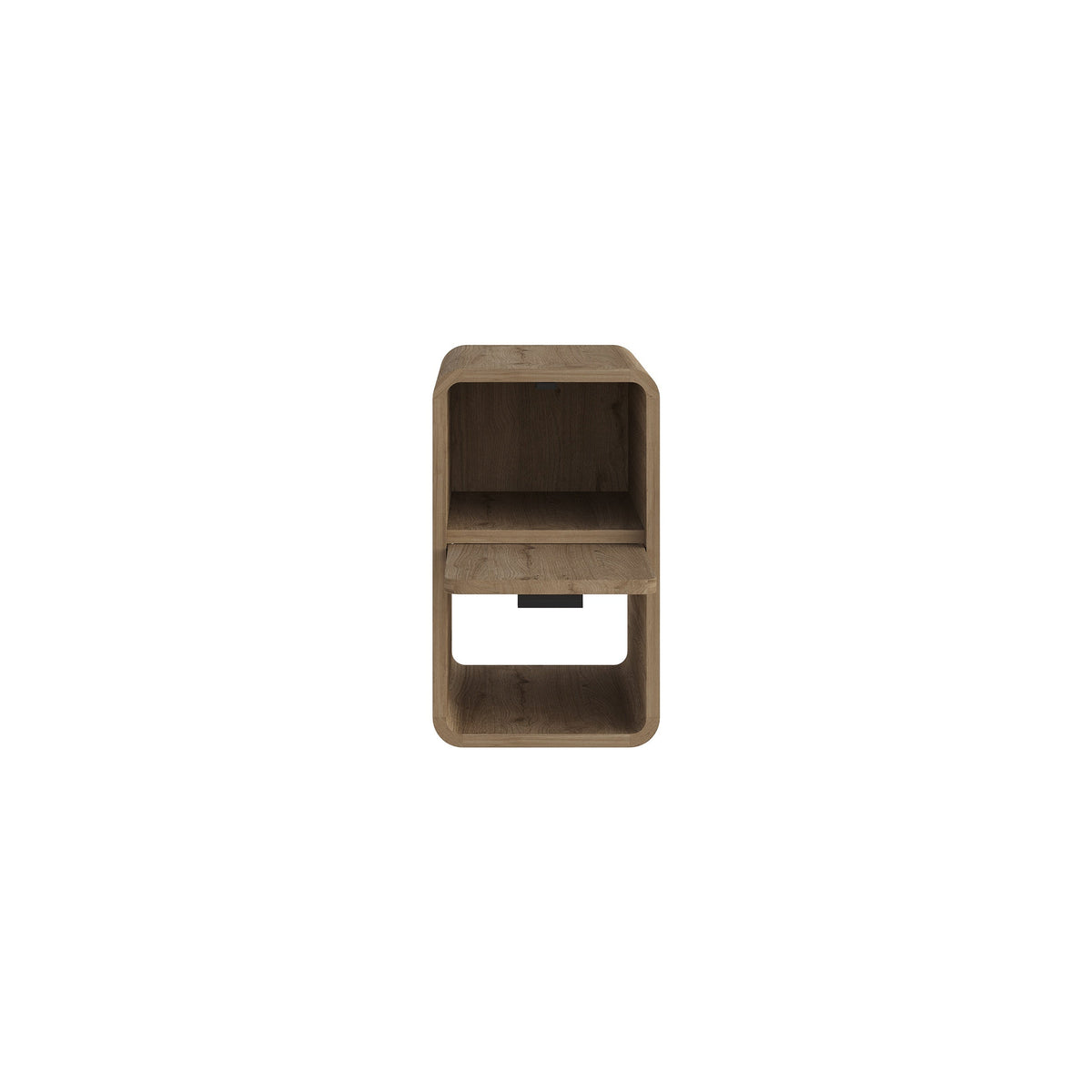 Decortieliving - Rovel Bedside Table Natural Oak with Storage