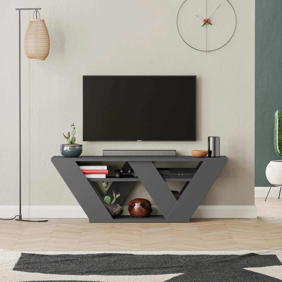 Decortieliving - Pipralla Modern TV Stand 110 cm