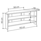 Decortieliving - Thales Corner Modern TV Stand Multimedia Centre Corner 110cm