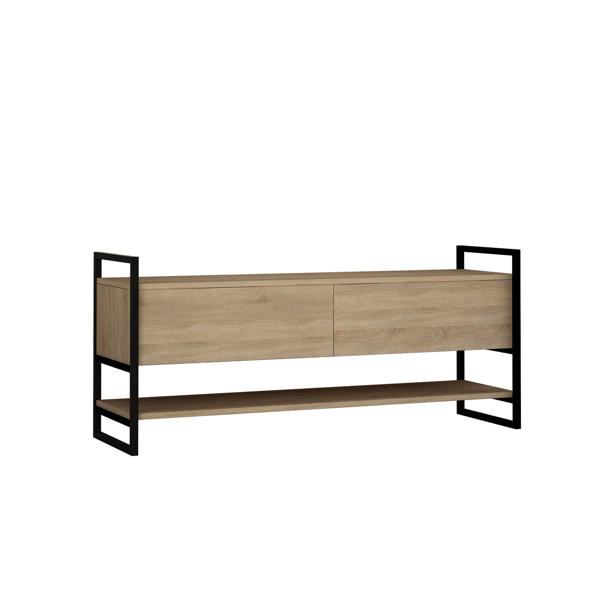 Decortieliving - Metola Modern TV Stand Multimedia Stand TV Unit With Storage Cabinet 130cm