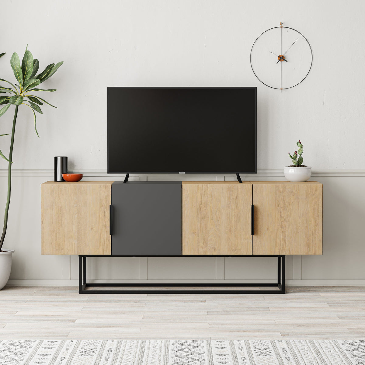 Decortieliving - Tontini Modern TV Stand Multimedia Centre