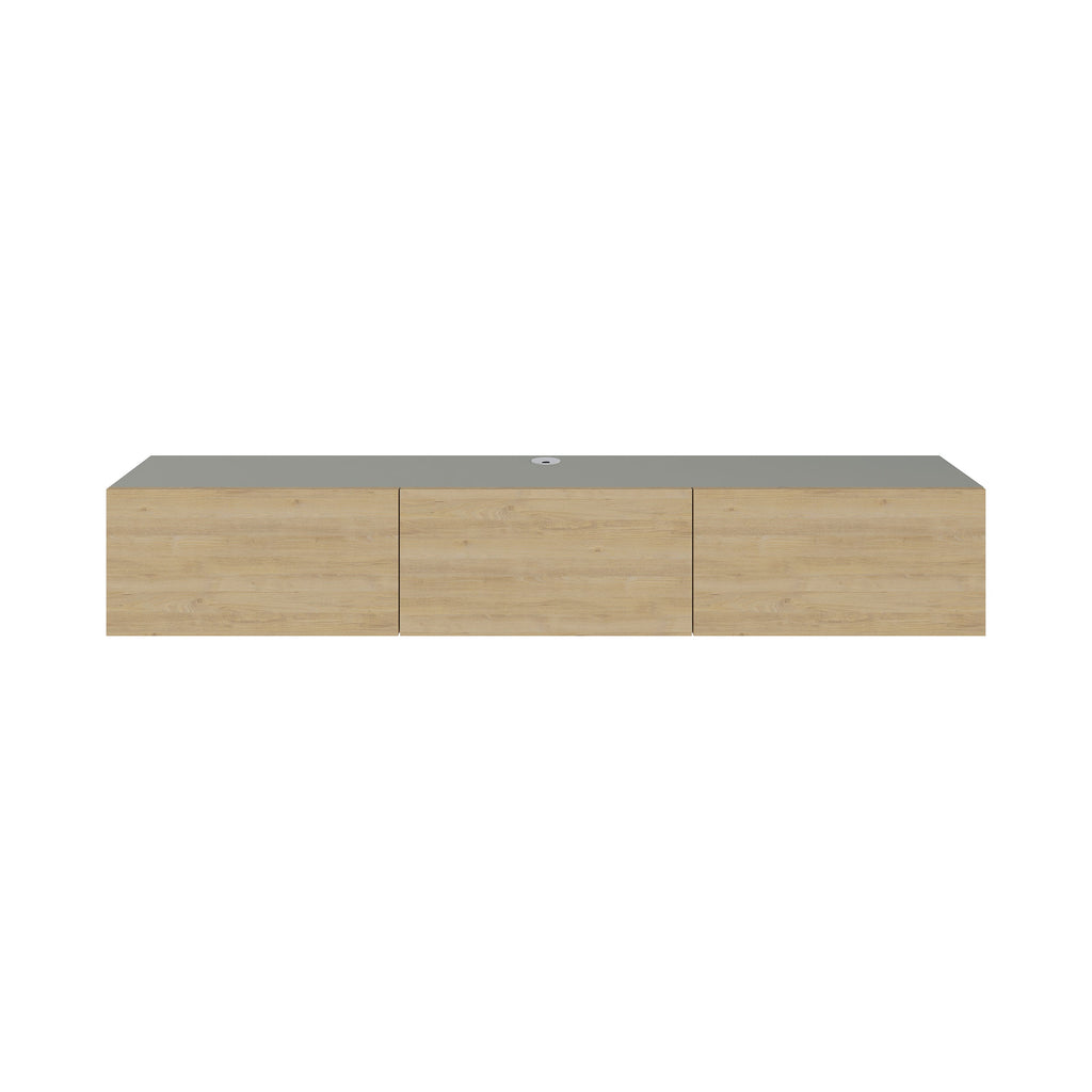 Decortieliving - Francy Modern Tv Unit - Wall Mounted - 3 Compartments - 180 cm