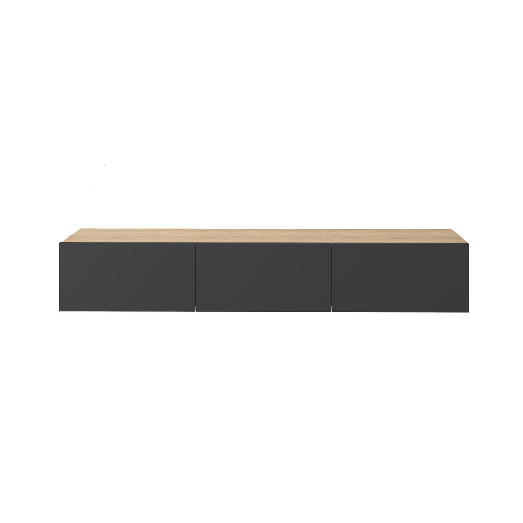 Decortieliving - Francy Modern Tv Unit - Wall Mounted - 3 Compartments - 180 cm