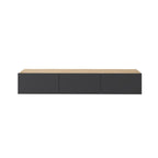 Decortieliving - Francy Modern Tv Unit - Wall Mounted - 3 Compartments - 180 cm