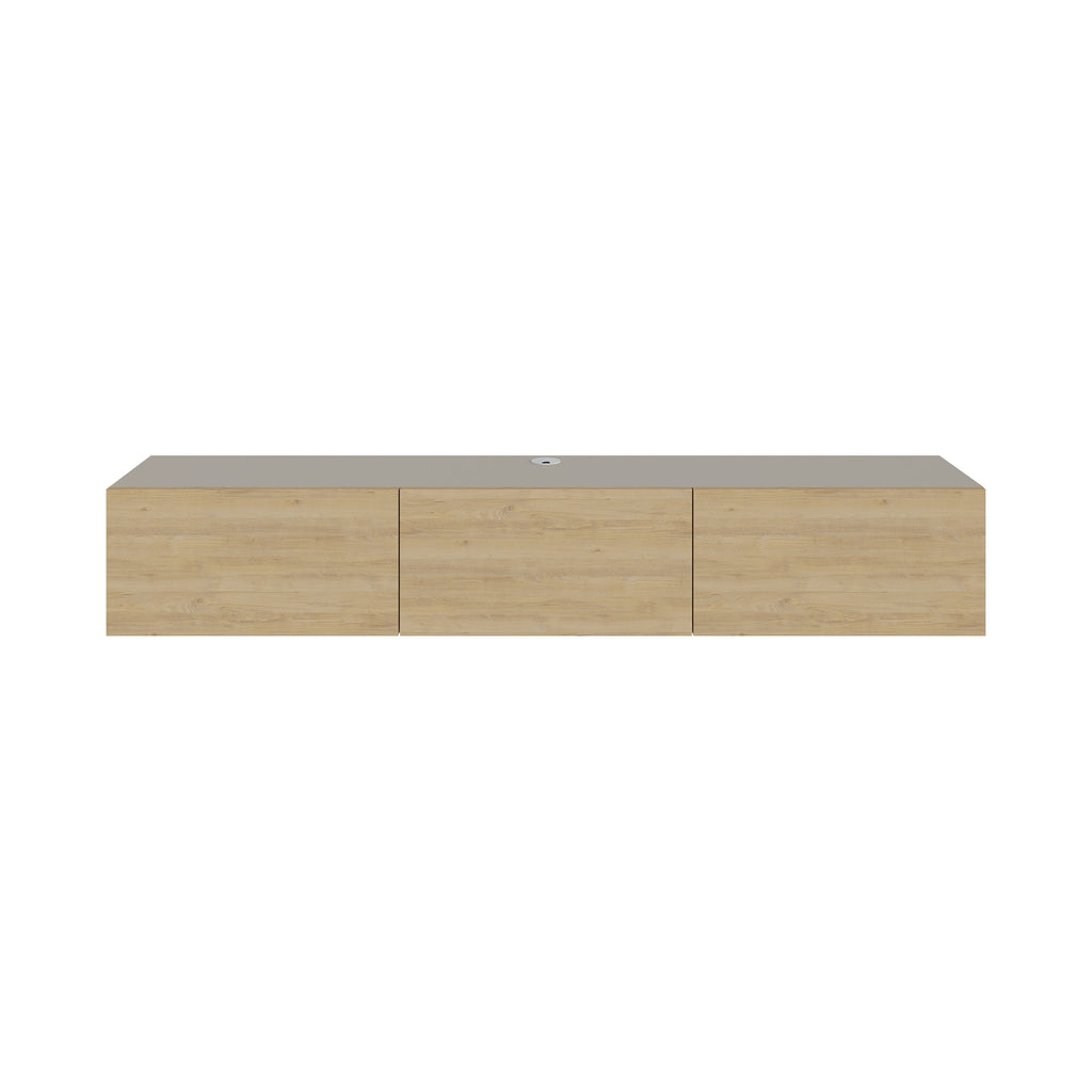 Decortieliving - Francy Modern Tv Unit - Wall Mounted - 3 Compartments - 180 cm