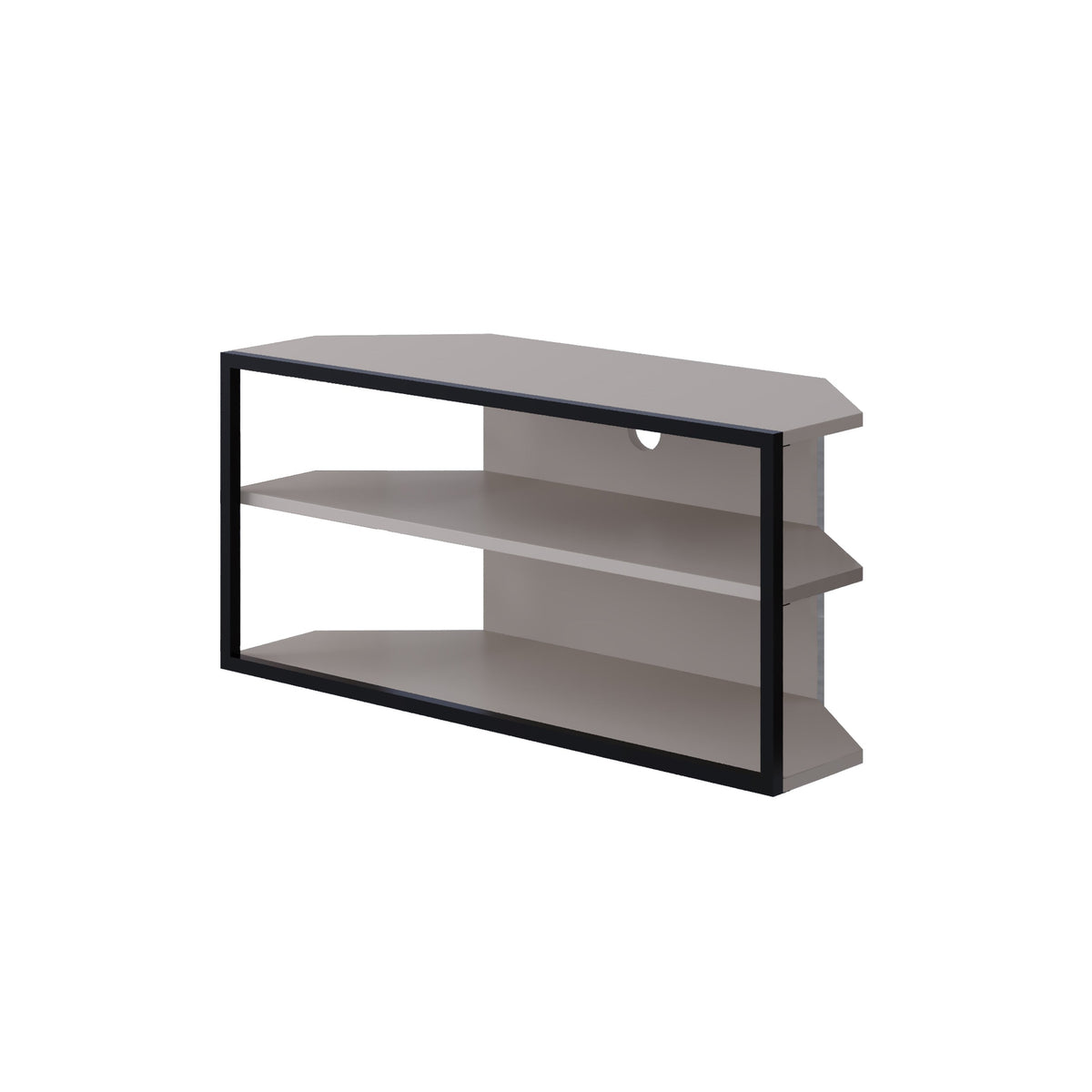 Decortieliving - Echo Corner TV Stand – Compact Corner Unit for TVs with Storage Shelves for Living Rooms or Flats