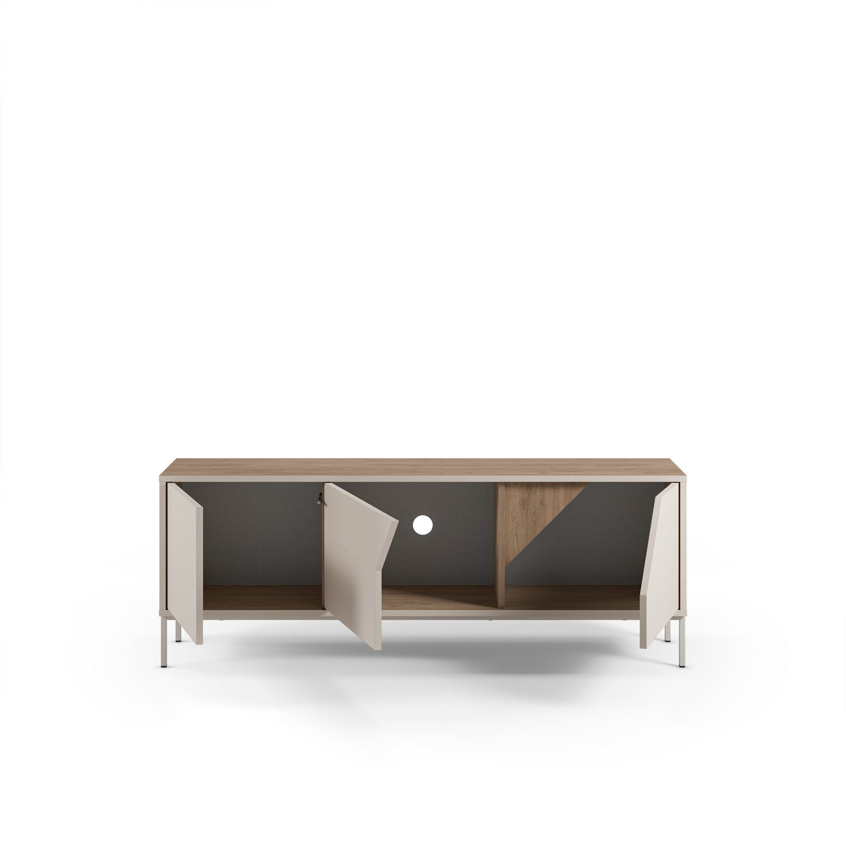 Decortieliving - Vesco Modern TV Stand with 3 Door Storage 150cm