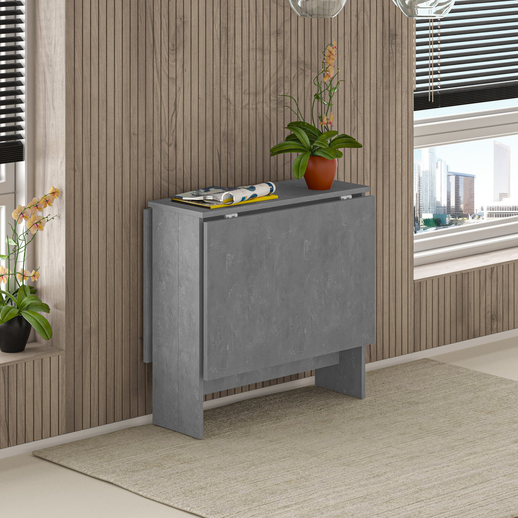 Decortieliving - Artemio Dining Table – Foldable – Retro Grey Finish