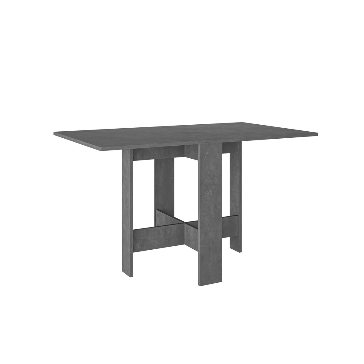 Decortieliving - Artemio Dining Table – Foldable – Retro Grey Finish