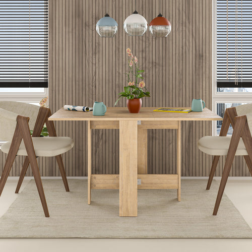 Decortieliving - Artemio Dining Table – Foldable – Sapphire Oak Finish