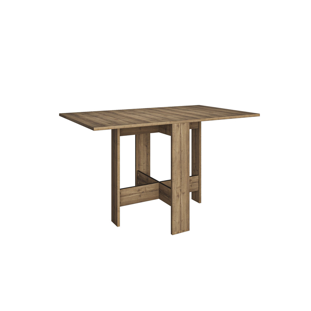 Decortieliving - Artemio Dining Table – Foldable – Dark Oak Effect