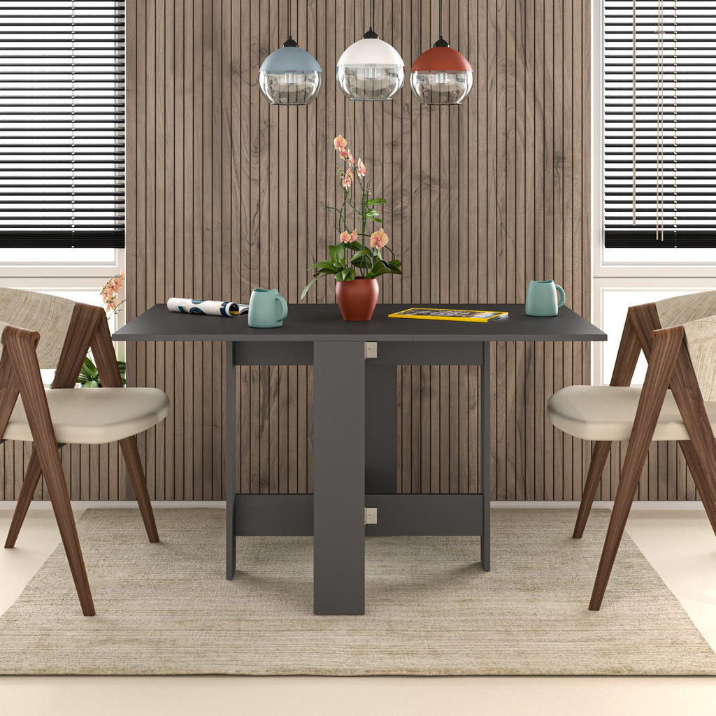 Decortieliving - Artemio Dining Table – Foldable – Anthracite Finish