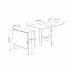Decortieliving - Artemio Dining Table – Foldable – Retro Grey Finish