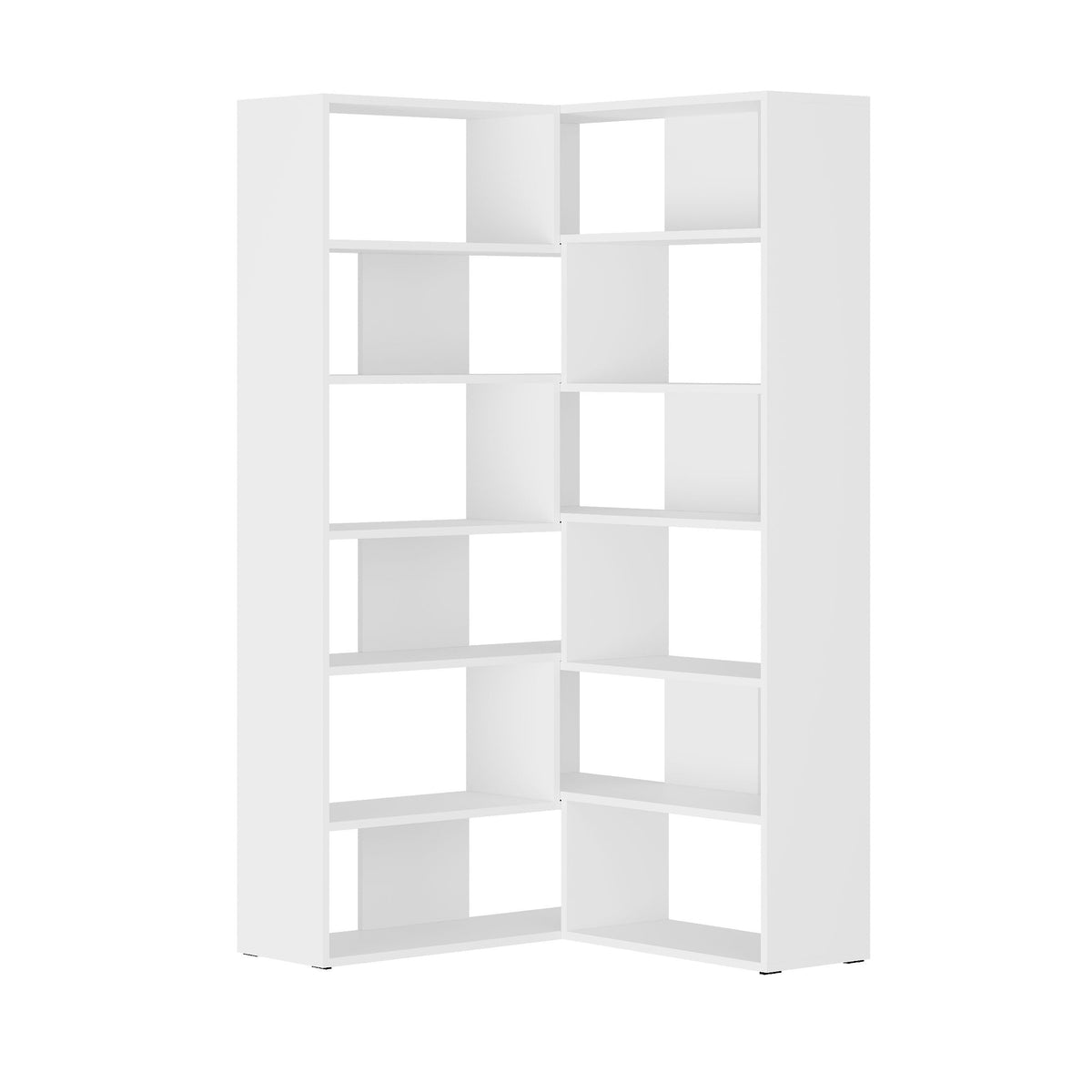 Decortieliving - Molly Modern Corner Multipurpose Bookcase Display Unit No.4 Tall 179 cm