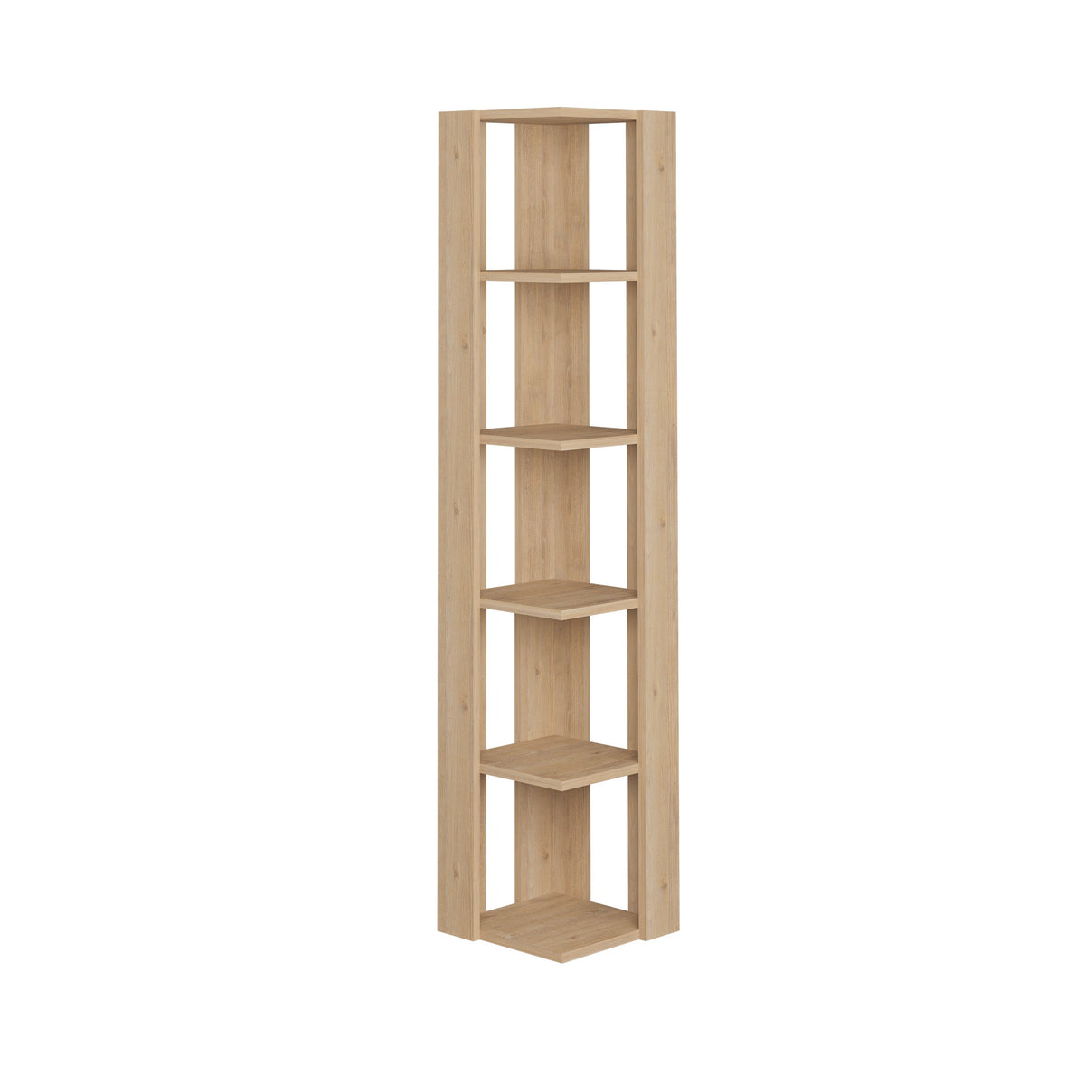 Decortieliving - Nati Modern Corner Bookcase Display Unit Tall 161cm