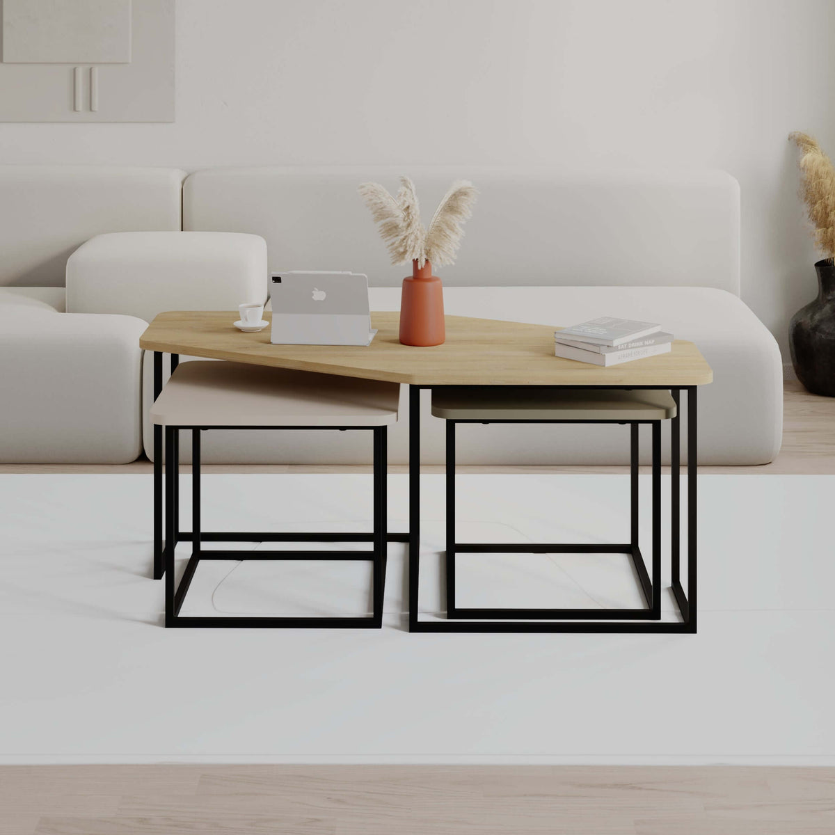 Decortieliving - Nesty Modern Coffee Table 3 Pieces