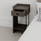Decortieliving - Sirius Modern Bedside Table Left Module Width Bedroom Furniture 32cm