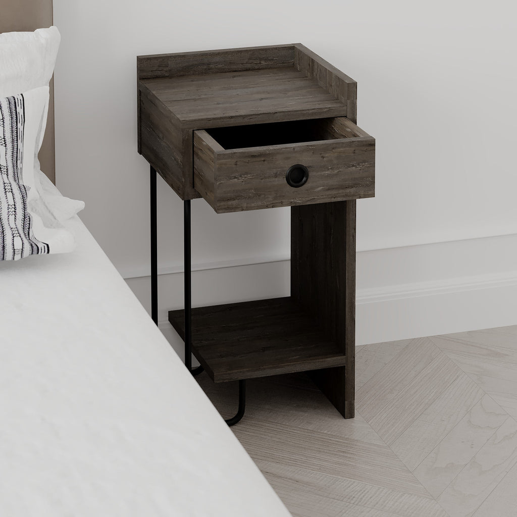 Decortieliving - Sirius Modern Bedside Table Right Module Bedroom Furniture W 32cm