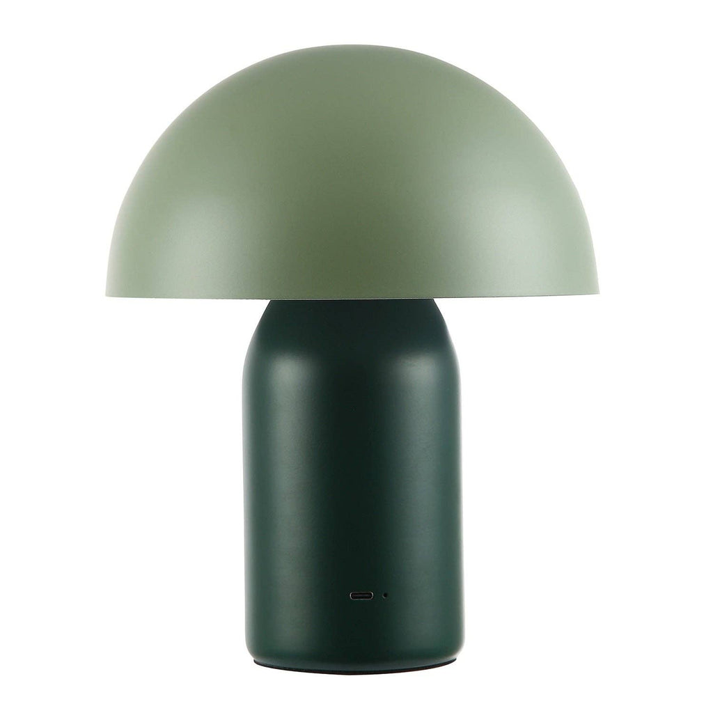 Decortieliving - Midnight Blue Mushroom Table Lamp 25cm | Rechargeable, Touch Dimmer