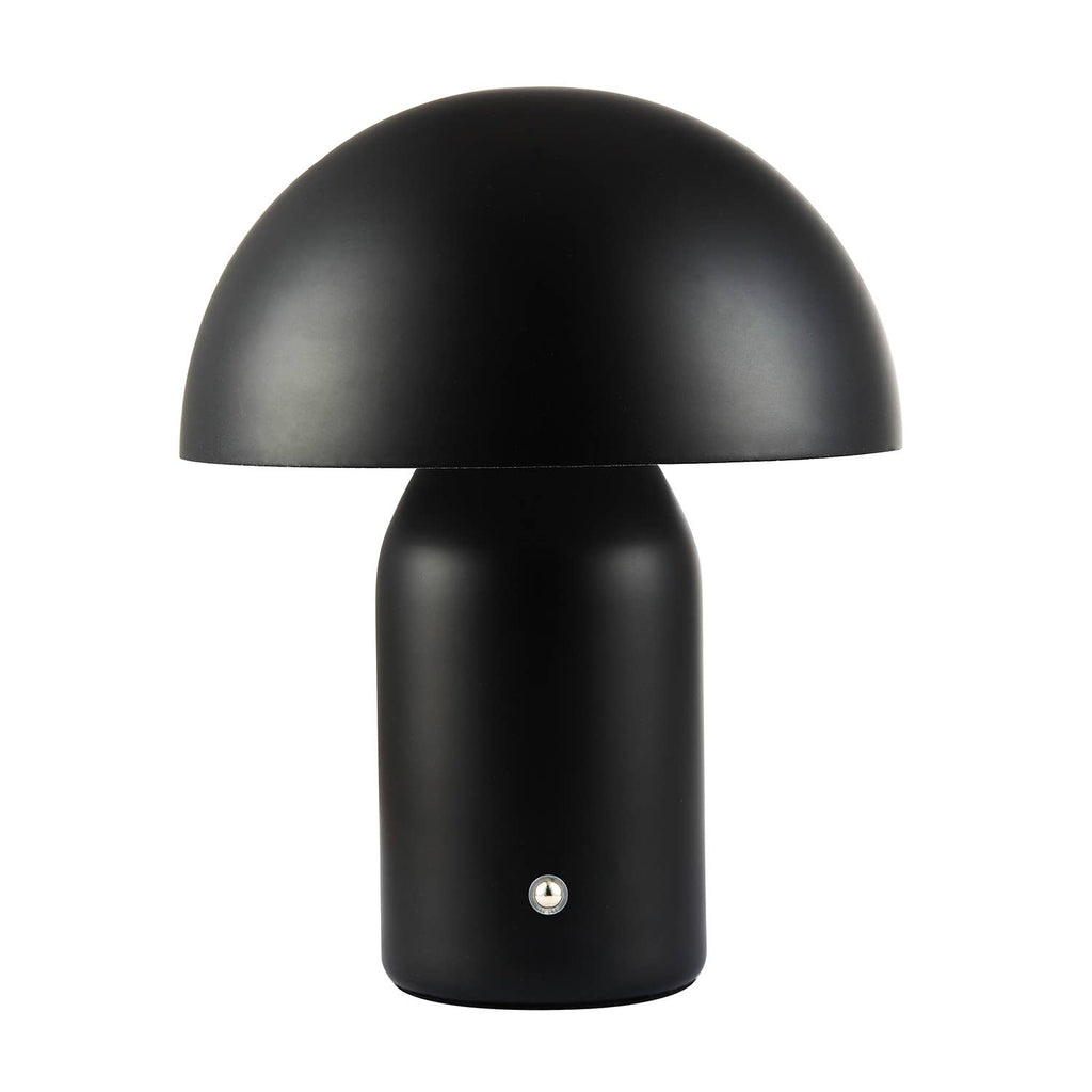 Decortieliving - Midnight Blue Mushroom Table Lamp 25cm | Rechargeable, Touch Dimmer
