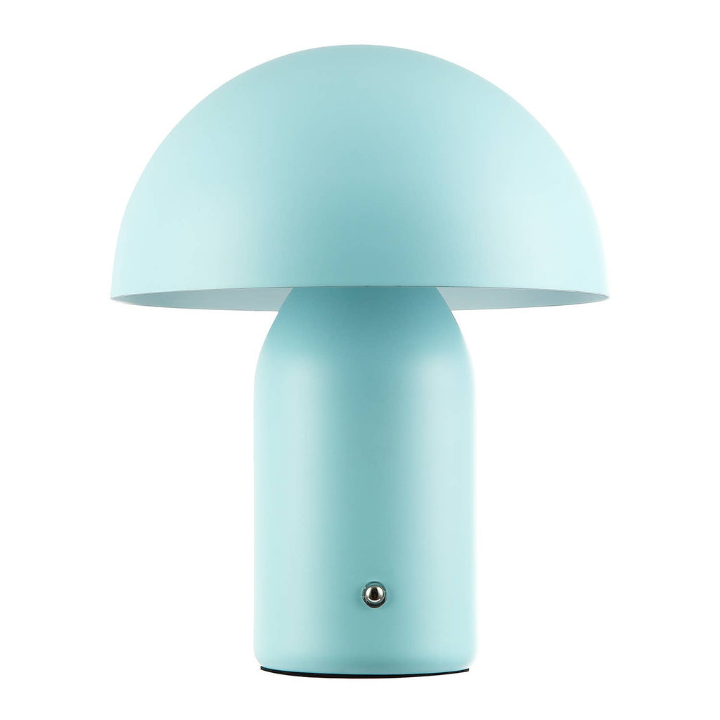 Decortieliving - Midnight Blue Mushroom Table Lamp 25cm | Rechargeable, Touch Dimmer