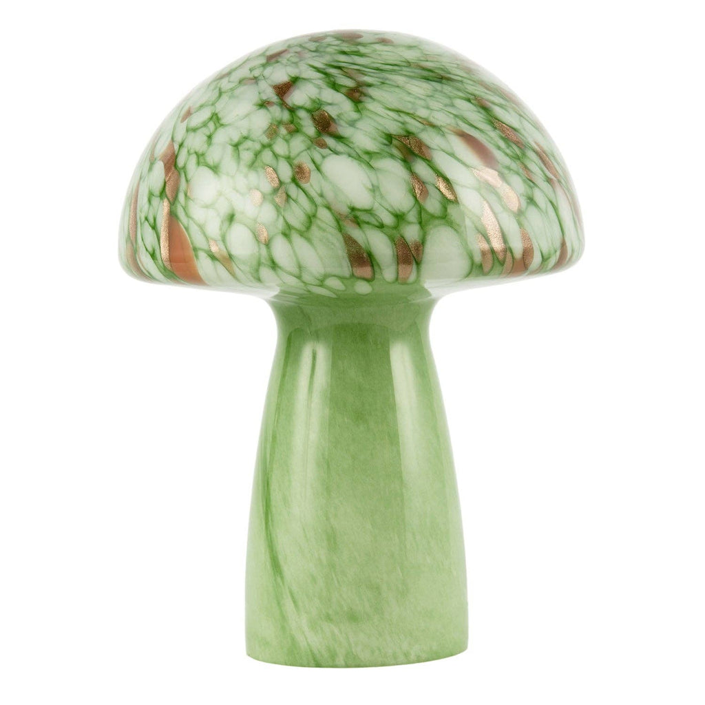 Decortieliving - Sideboard Set: Gora 110cm Console + Green Glass Mushroom Lamp