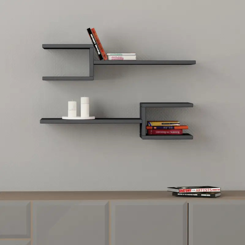 Decortieliving - Fork Modern Floating Shelf Set 18.2cm Short