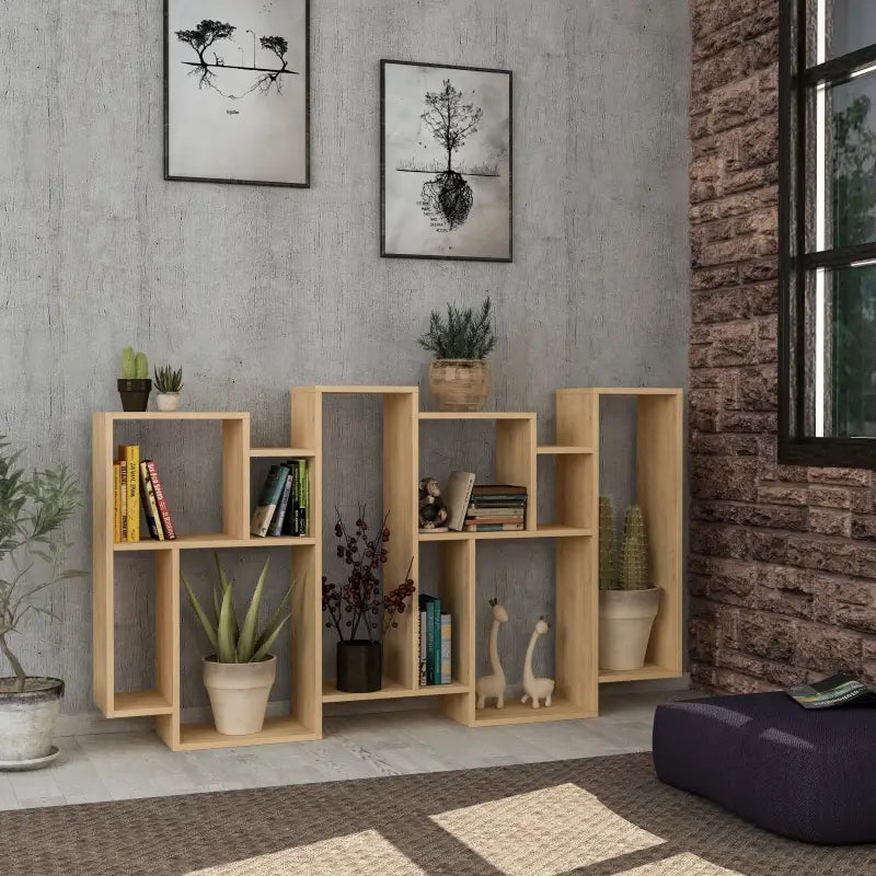 Decortieliving - Karmato Modern Bookcase Display Unit Tall 168.5cm