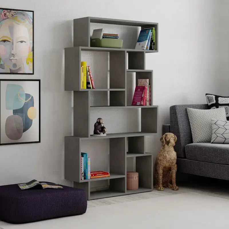 Decortieliving - Karmato Modern Bookcase Display Unit Tall 168.5cm