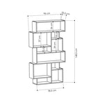 Decortieliving - Karmato Modern Bookcase Display Unit Tall 168.5cm