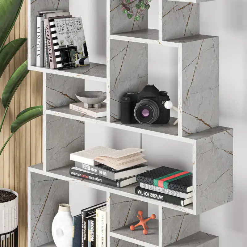 Decortieliving - Karmato Modern Bookcase Display Unit Tall 168.5cm