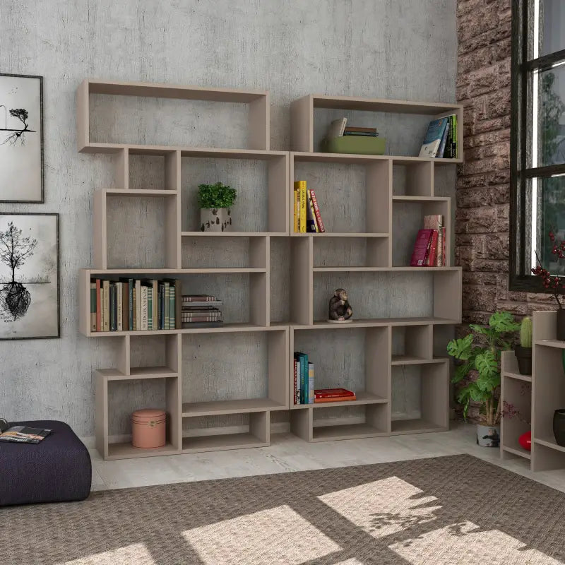 Decortieliving - Karmato Modern Bookcase Display Unit Tall 168.5cm