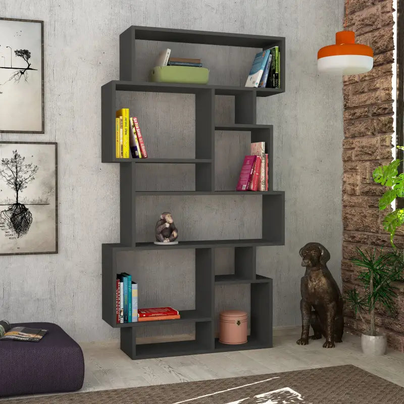 Decortieliving - Karmato Modern Bookcase Display Unit Tall 168.5cm