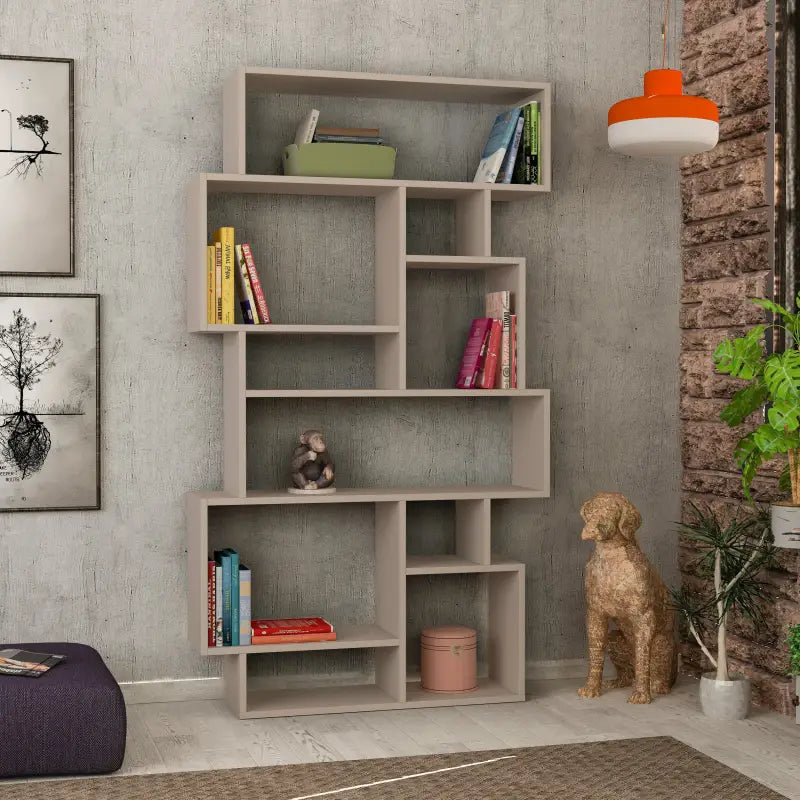 Decortieliving - Karmato Modern Bookcase Display Unit Tall 168.5cm