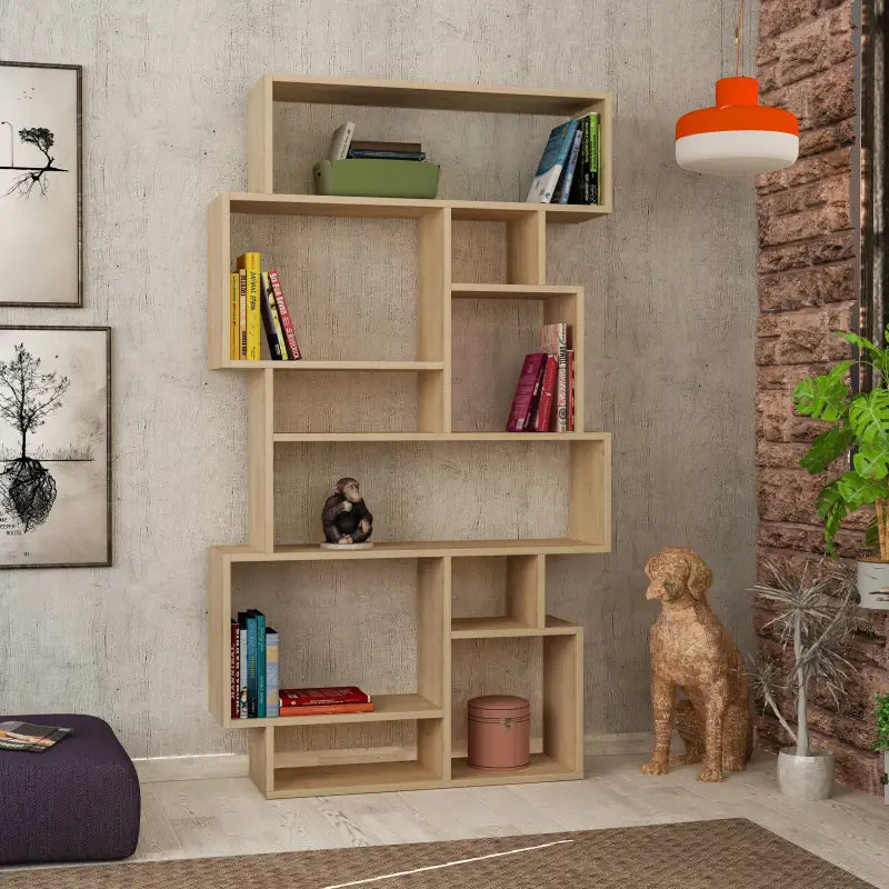 Decortieliving - Karmato Modern Bookcase Display Unit Tall 168.5cm