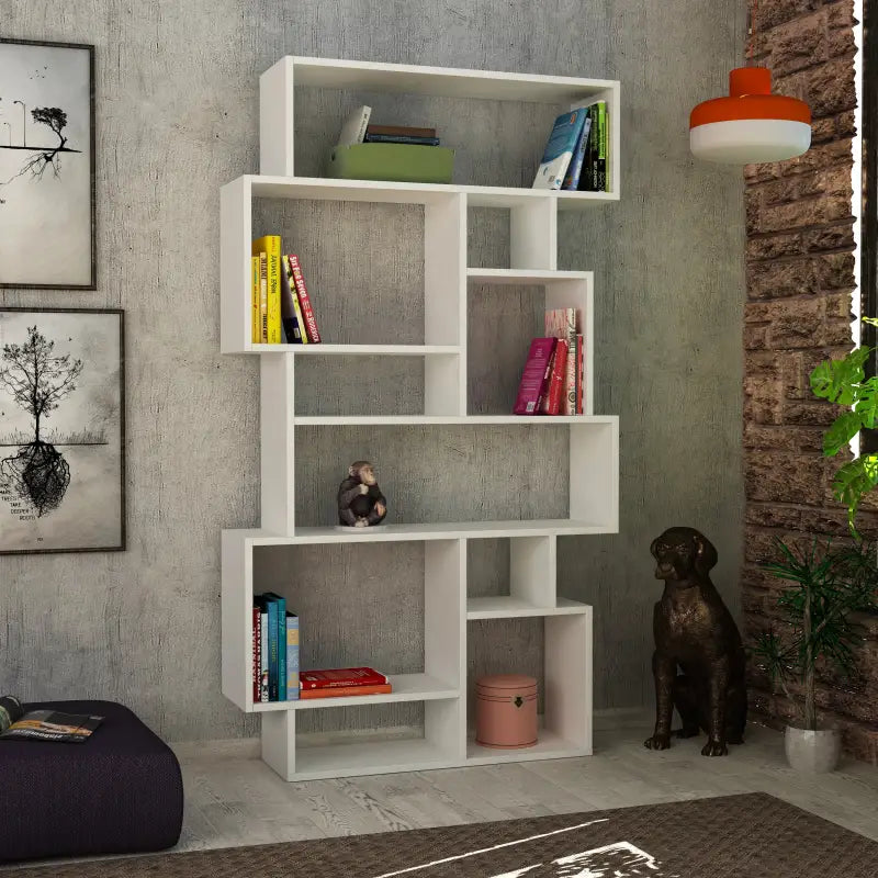 Decortieliving - Karmato Modern Bookcase Display Unit Tall 168.5cm