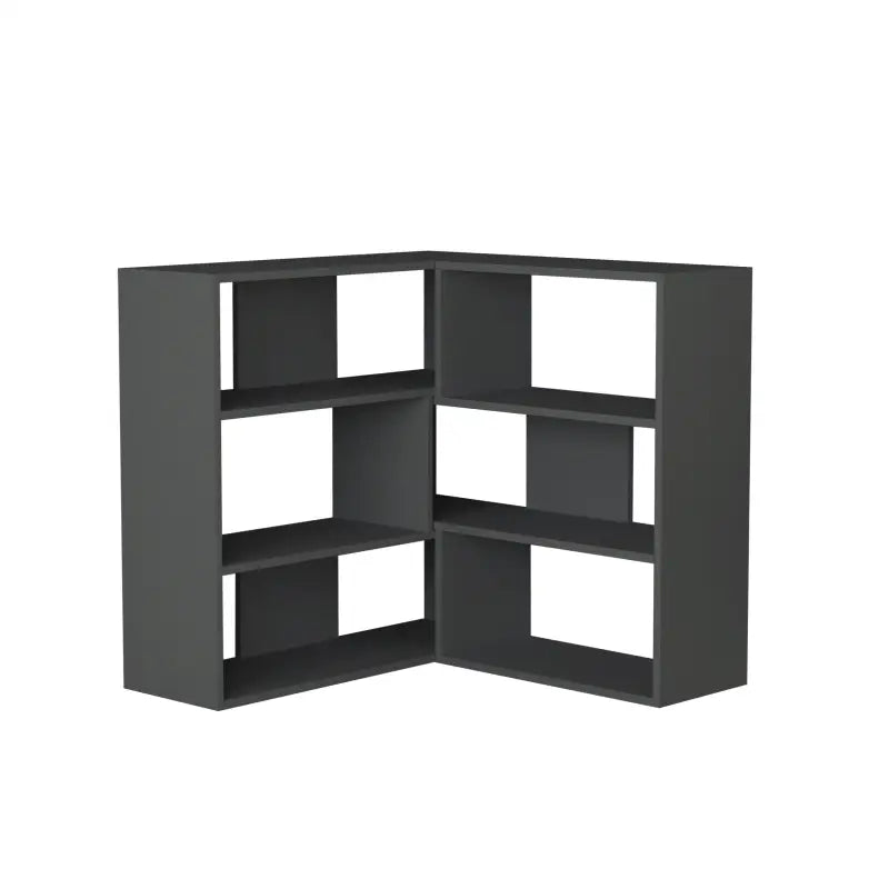 Decortieliving - Molly Modern Corner Multipurpose Bookcase Display Unit Room Separator No.3 Short 89cm