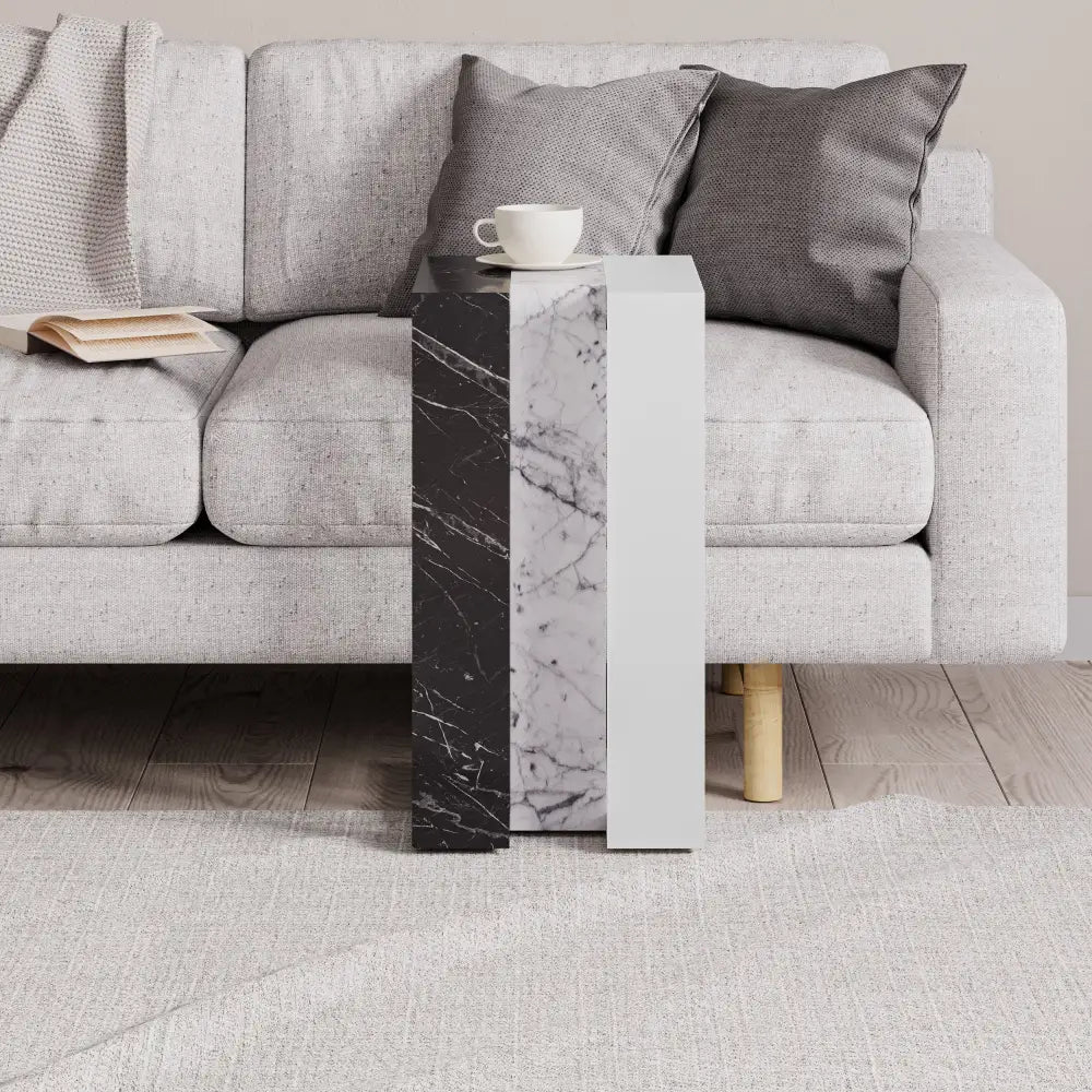 Decortieliving - Muju Modern C Shape Table Multipurpose H 57cm
