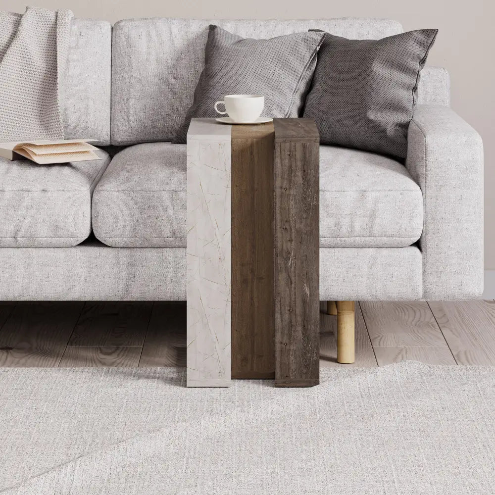 Decortieliving - Muju Modern C Shape Table Multipurpose H 57cm