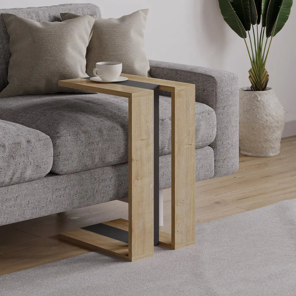 Decortieliving - Muju Modern C Shape Table Multipurpose H 57cm