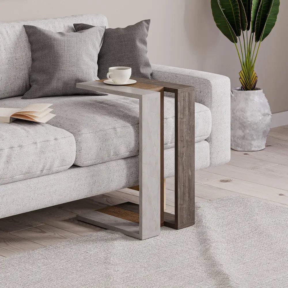 Decortieliving - Muju Modern C Shape Table Multipurpose H 57cm