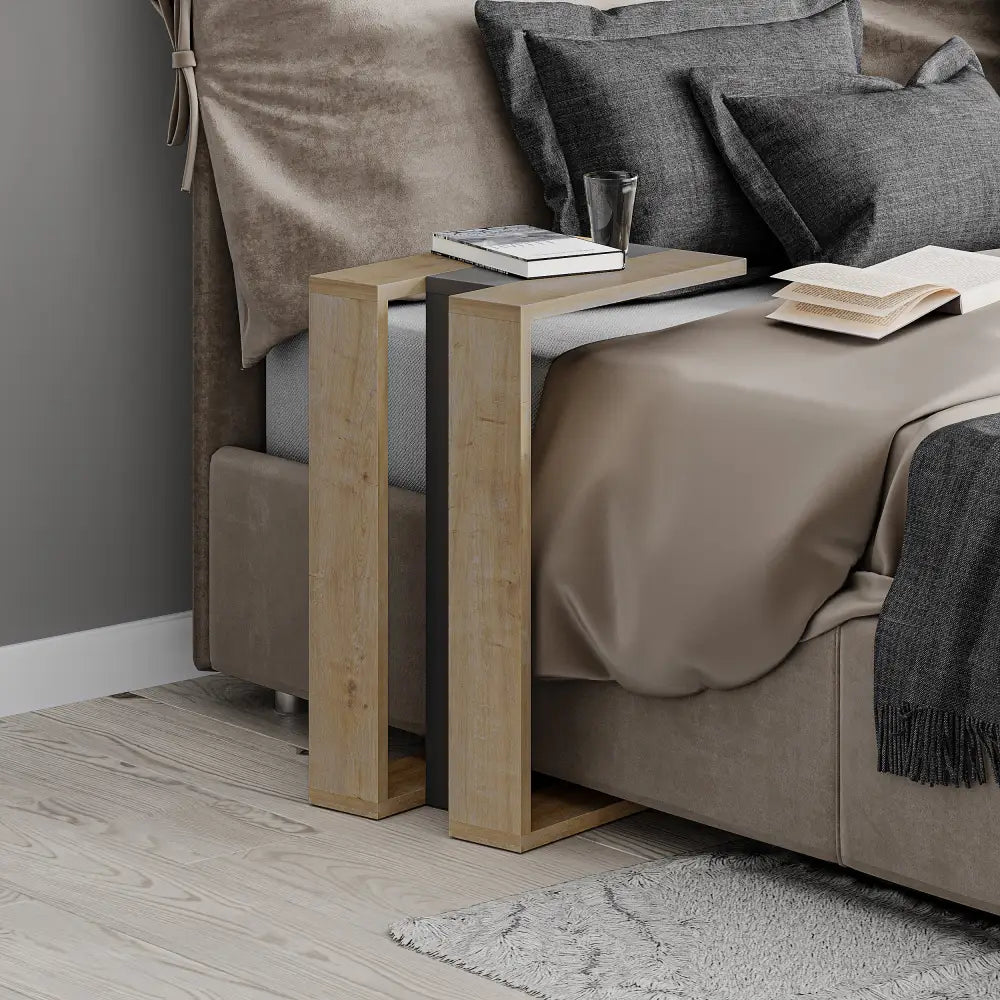 Decortieliving - Muju Modern C Shape Table Multipurpose H 57cm