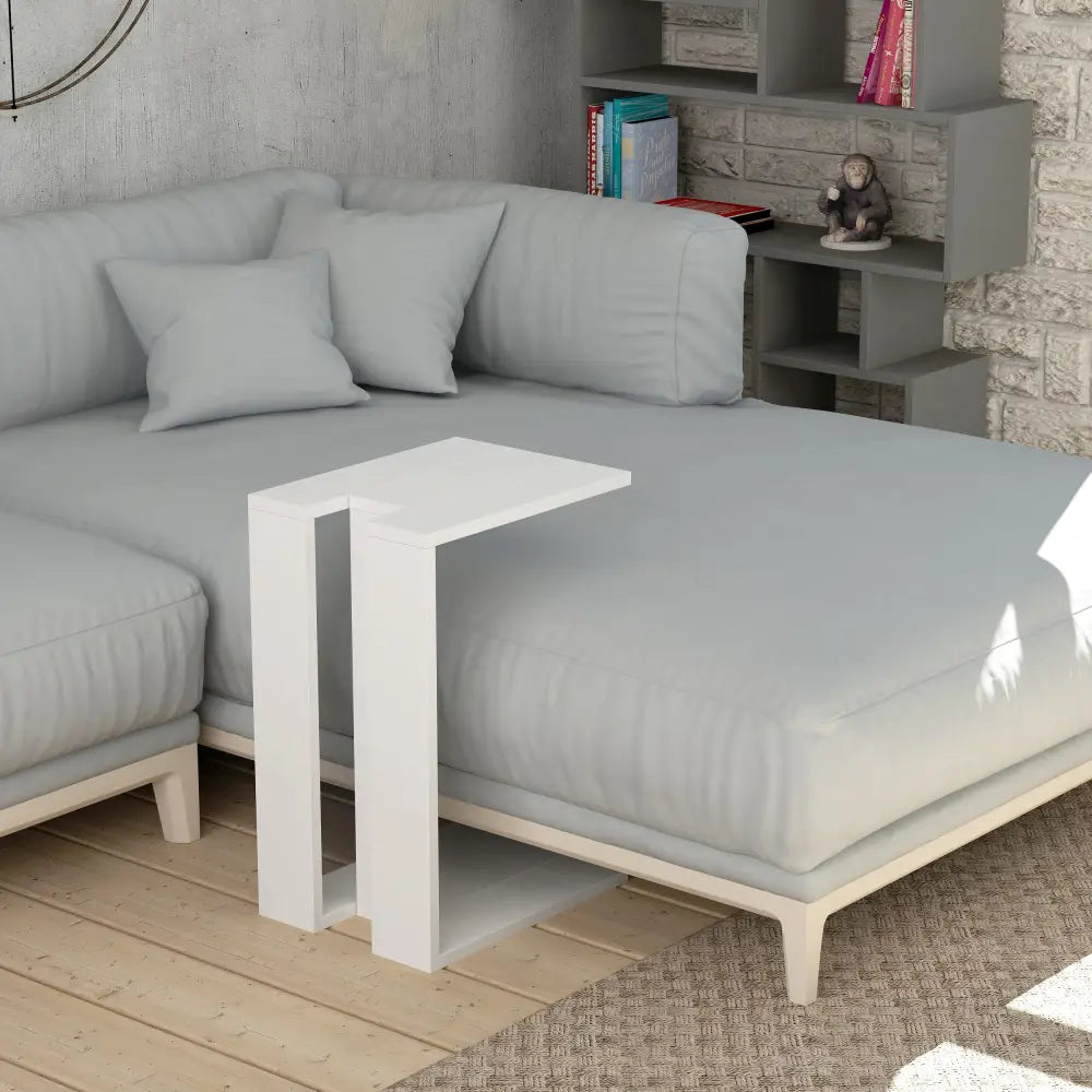 Decortieliving - Muju Modern C Shape Table Multipurpose H 57cm