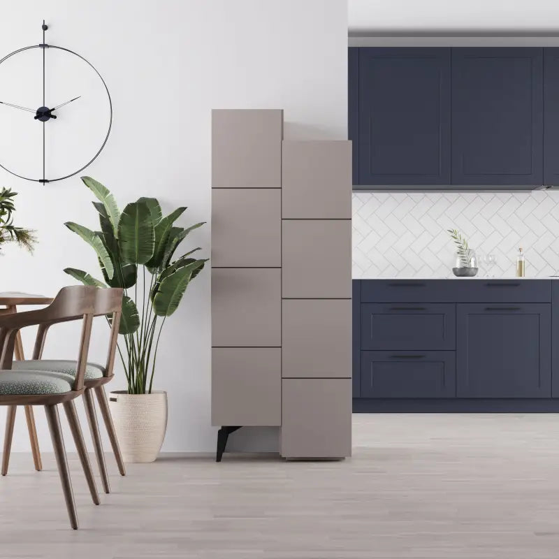 Decortieliving - Stair Modern Hallway Storage - Multipurpose Cabinet 156 x 62 x 37 cm